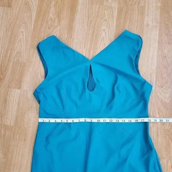 Zac Posen: Jujy Key-hole Sheath Dress In Teal - NEW